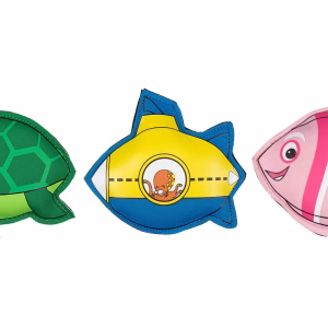 Waimea duikdieren set met schildpad, onderzeeër en tropische vis van neopreen voor zwemles en zwembad